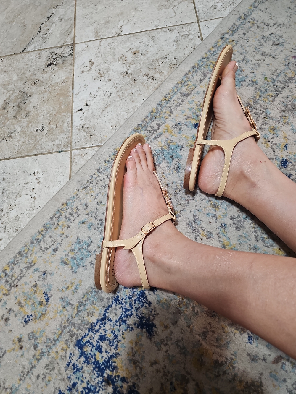 Designer Flat Sandals Size 41/ US9.5 - Picture 3 of 8